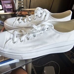 Converse White Athletic Low-Top Sneakers